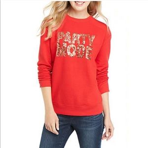 Crown & ivy party mode sequin sweatshirt